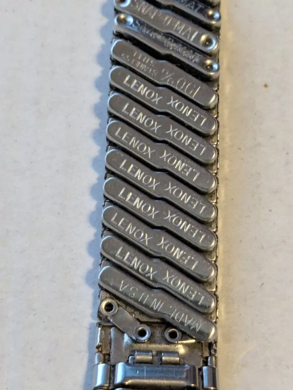 Vintage LENOX Silver Tone Stretch Watch Band